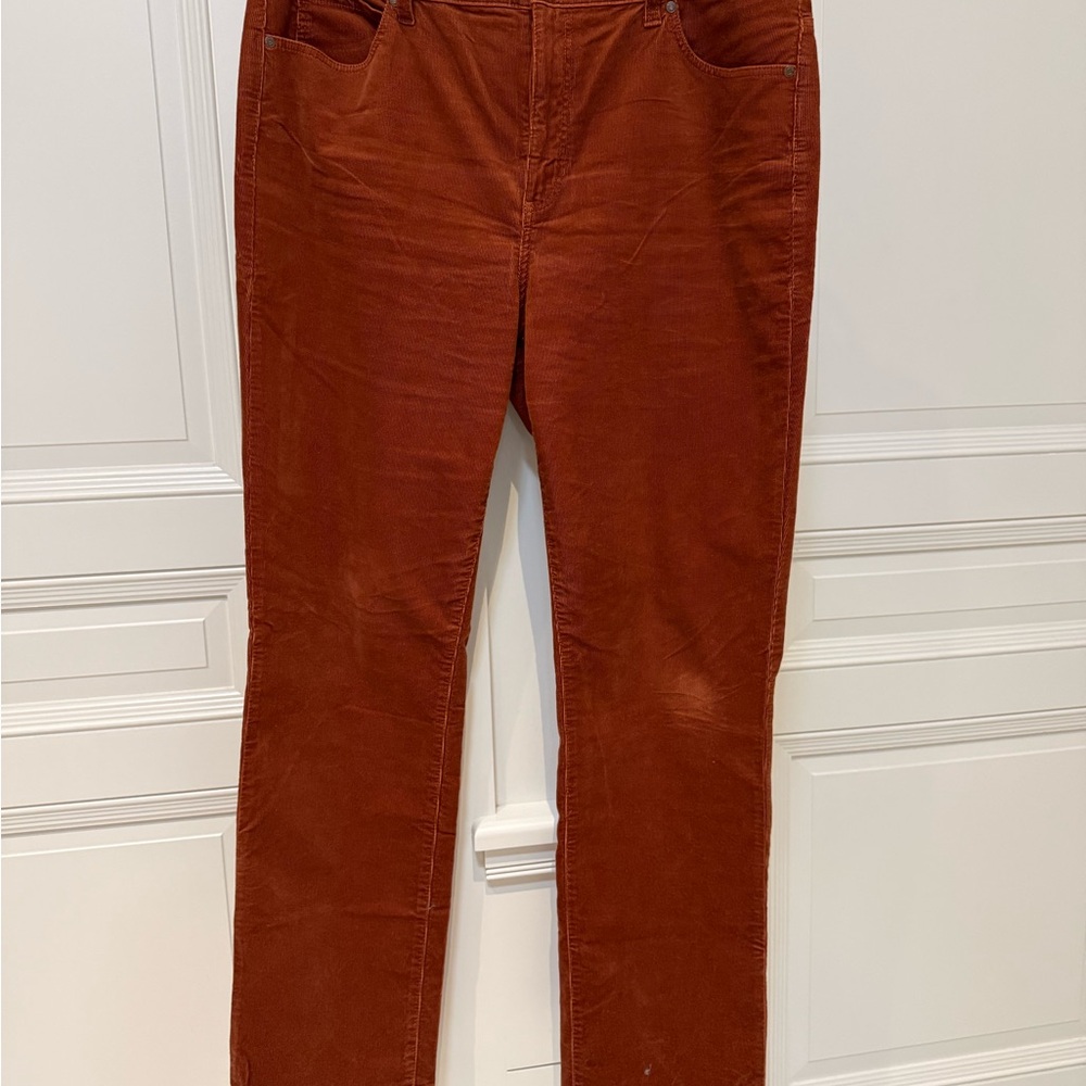 Talbots Rust Corduroy Pants size 14